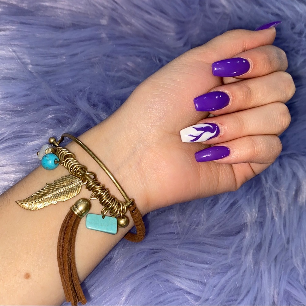 Indie Boho Suede & Feather Charm Bracelet